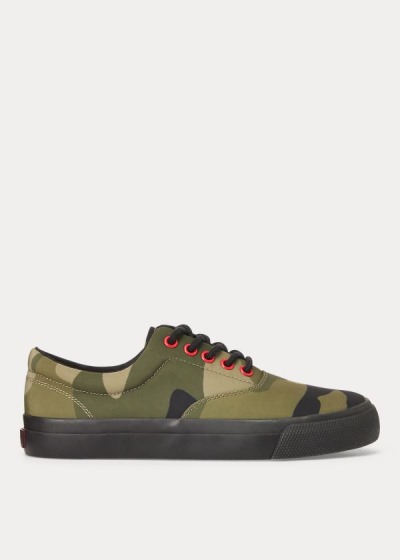 Polo Ralph Lauren Bryn Lærred Camo Sneakers Dame Danmark (GMSTN2193)